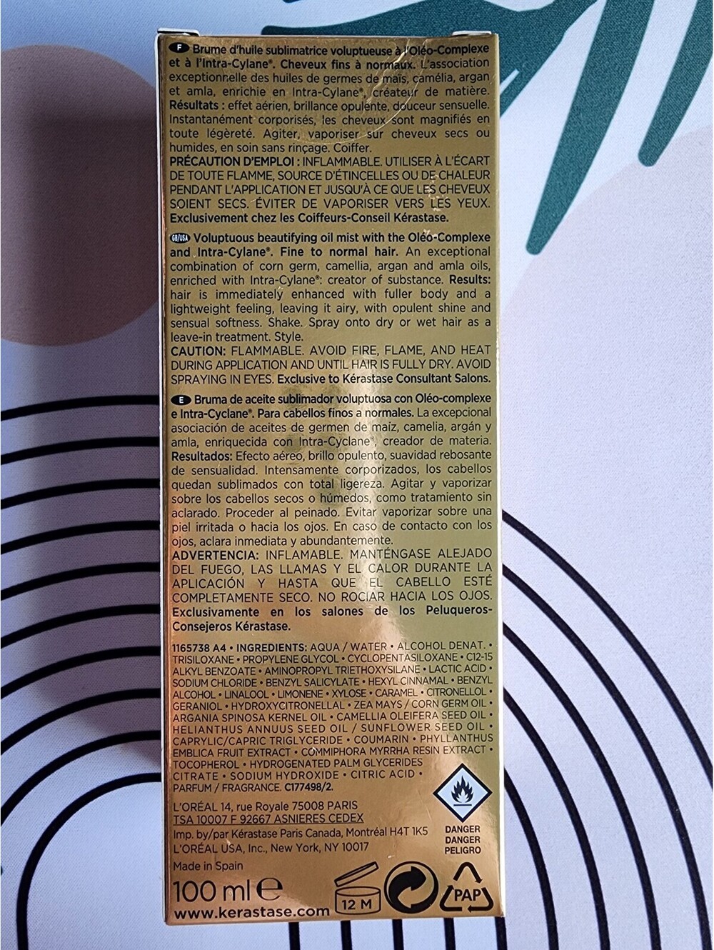 KÉRASTASE -Elixir Ultime- Oléo Complexe -Voluptuous Beautifying Oil Mist- 3.4 Oz - Picture 3 of 6